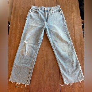 Hudson Jeans Light Blue Distressed Straight Leg